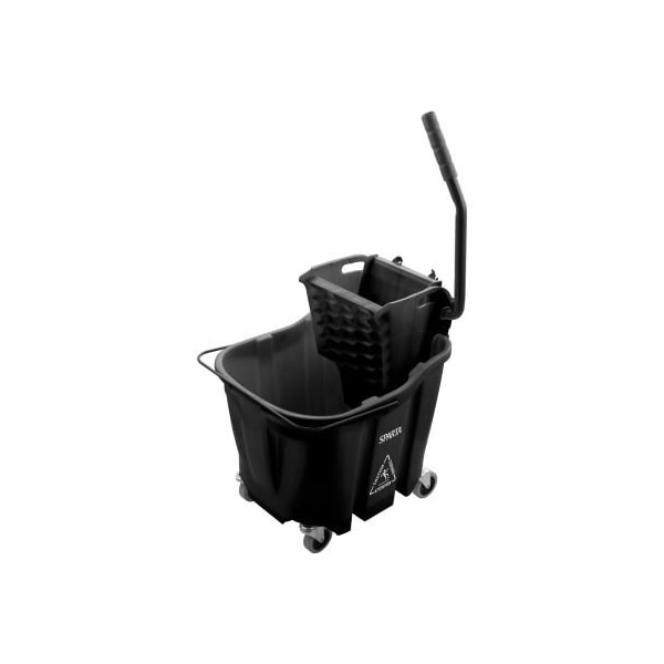 Sparta Mop Bucket Combo w/ Sidepress Wringer, 35 qt Bucket Capacity, Black